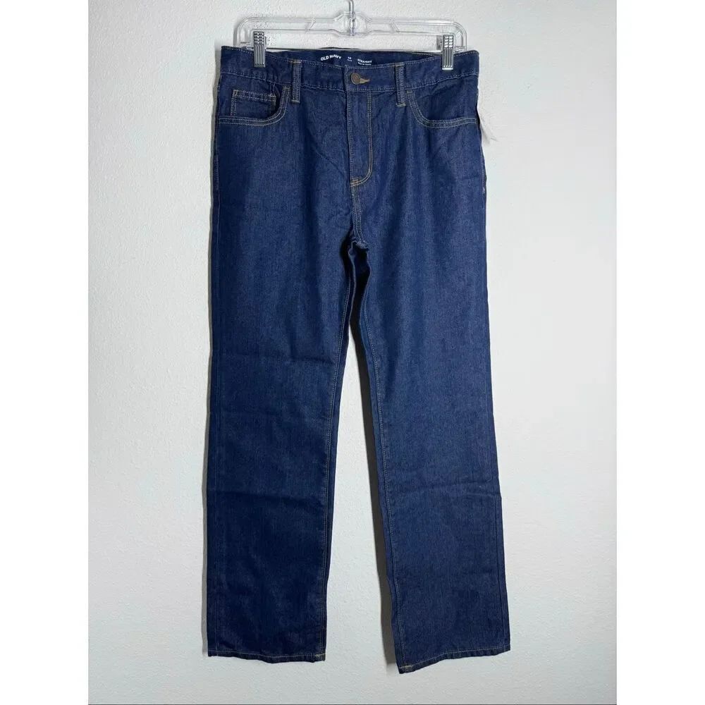 NWT Old Navy Built-In Tough Women’s Dark Wash Straight Leg Jeans Size 14/27L